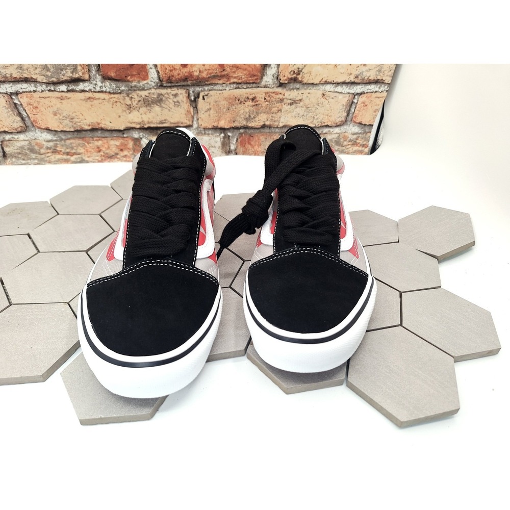 Vans Old Skool Jumbo Logo Black Red White Suede Sneaker Men Sz 11.5 New Rare - Picture 4 of 9